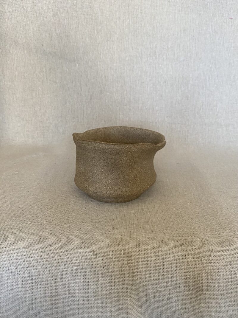 Wavy Clay Decorative Bowl Sand 4x2.5 - Image 2