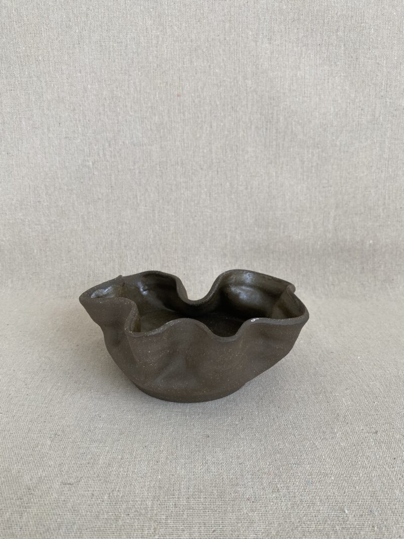 Wavy Clay Decorative Bowl Brown 6 3/4 X 2 3/8 - Image 3