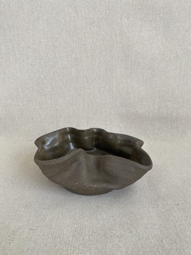 Wavy Clay Decorative Bowl Brown 6 3/4 X 2 3/8 - Image 4